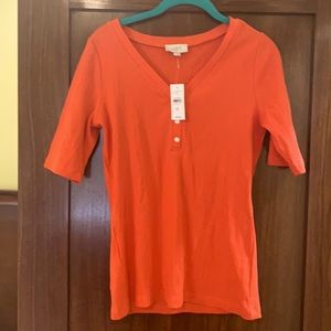 Peach v neck shirt